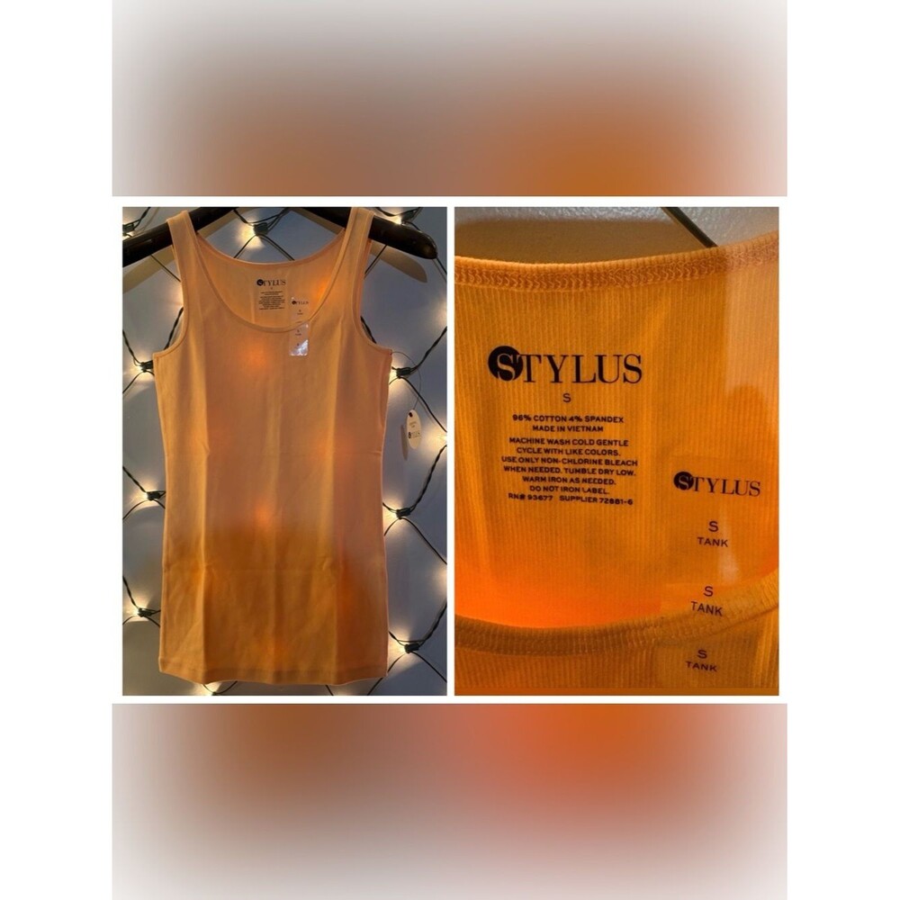 STYLUS Women's Sleeveless Tank Top in Peachy Orange #1863